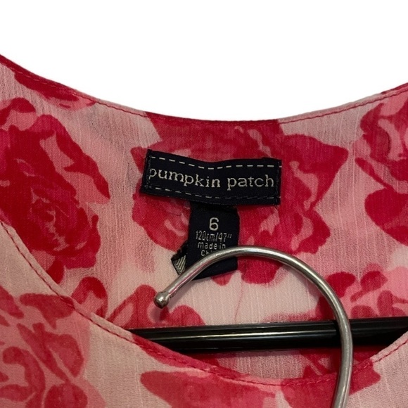 Pumpkin Patch Pink Rose Print Sleeveless Shift Dress Size 6 - Picture 5 of 5